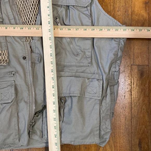 Humvee Hummer Utility Safari Hunting Tactical Vest Drab Brown Lg - Picture 4 of 11